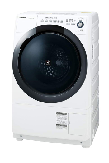 シャープのドラム式洗濯機／ES-S7D-W